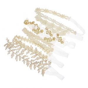 BESTonZON 6 Pièces Dentelle Fleur Bandeau Bandeaux Pour Filles Fleur Chapeaux Filles Fleur Bandeaux Cheveux Décoration Pour Enfants Dentelle Bandeau Fille Bandeau Enfant (Mark teno, neuf)