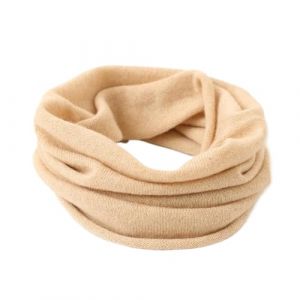 Prettystern Écharpe à Boucle Unisexe 100% Laine Cachemire Foulard Uni Tube écharpe Femme Beige (PrettyLand.eu, neuf)