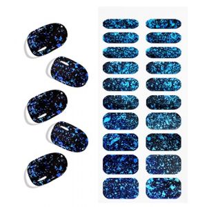 Bleu Fonc&eacute; Vert Stickers Ongles Gel, KALEFUL Nail Stickers Semi-durci Autocollant Ongle Gel Uv Deco Ongle Nail Art Sticker D&eacute;coration (ZHUOYIKEJI, neuf)