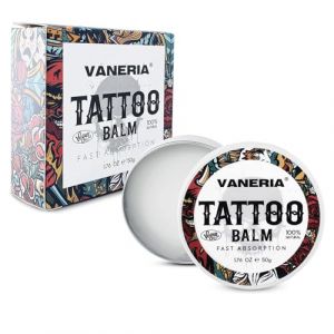 VANERIA Tatouage Aftercare Baume de Tatouage, Tatouage Hydratant Apaiser la Peau et Favoriser la Gu&eacute;rison de la Peau, Cr&egrave;me pour Tatouage. 50 g/1.76 oz. (VANERIA, neuf)