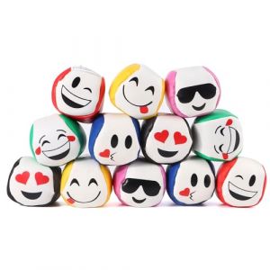12 Pack Balles de Jonglages Enfant Balle de Jonglage Cirque en Cuir PU Balles Doux Balle Jonglage Pro Mini Balles de Jonglerie de Qualité pour Enfants, garçons, Filles, Adultes (lupingmaoyi, neuf)