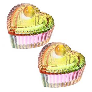 VICASKY 2pi&egrave;ces Bol pour Monom&egrave;re Acrylique Godet Verre Transparent pour Ongles Accessoire de Manucure avec Couvercle (Covenant of Nauru, neuf)