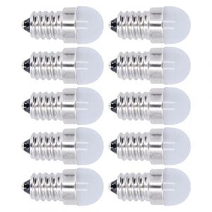 CHICIRIS Lot de 10 Petites Ampoules LED E14 &agrave; &eacute;conomie D'&eacute;nergie pour Plafonnier, Applique Murale, 24 V, 500 Lm, 1,5 W, Performance Stable pour Lustres, Lumi&egrave;re Blanche Chaude, Acier Inoxydable + PC (CHICIRIS-EU, neuf)