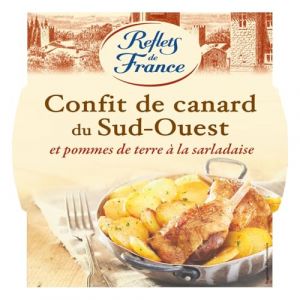 REFLETS DE FRANCE – Plat Traditionnel Gourmand au Confit de Canard et Pommes de Terre Fondantes (Barquette 300g) - lot de 3 - Vendu par Lot (Marché Parisien, neuf)