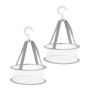 FOMIYES 2 pi&egrave;ces Filet de S&eacute;chage Suspendu pour Pinceaux Cosm&eacute;tiques et &Eacute;ponges Filet Multi-usages avec Crochet Rotatif Rangement Compact pour Salle de Bain et Balcon (Yaoys, neuf)