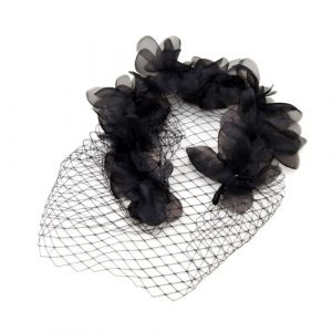 Serre-t&ecirc;te En Voile De Cage &Agrave; Oiseaux R&eacute;glable Avec Perles Bandeaux &Eacute;lastiques Pour Mari&eacute;e Bandeau S&eacute;ance Photo Mariage Vintage Avec Voile (deDhh, neuf)