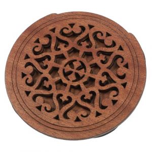 Ciieeo Cache-Rosace en Bois 41 Pouces pour Guitare Acoustique et &Eacute;lectroacoustique de Larsen Protection Anti-R&eacute;sonance Motif Profond Sculpt&eacute; Accessoire Guitare Pratique (Nelson Xia, neuf)