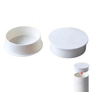 Alriedy Lot de 2 bouchons de tuyau DN 50 &ndash; Bouchon de manchon pour tube de drainage en PVC - 50 mm - Pour tuyaux d'&eacute;vacuation et canalisations - Capuchon pour tuyaux HT (FENGJINGKE, neuf)