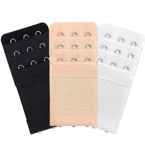 Hantoc 3 Pièces Extensions Soutien-Gorge de Soutien-Gorge d'extension de Soutien-Gorge à 3 Rangées 3 Crochets Gorge Bretelles de Soutien Gorge Doux Confort Élastique (Hantoc Europe, neuf)