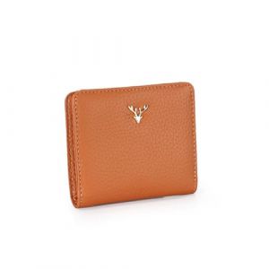 yuwqqoajv Femmes Court Mince Mini Portefeuille noël cerf Bouton Sac à Main en Cuir Pliable Porte-Carte à glissière Grande capacité, Jaune foncé (Kunyibotatoer, neuf)