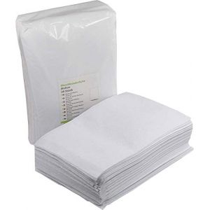 Herrmann Lot de 50 gants de toilette jetables blancs en molleton doux, absorbants et doux pour la peau, gants de toilette jetables, idéaux pour les zones d'hygiène, comme les services de soins, les (Herrmann Betriebshygiene, neuf)