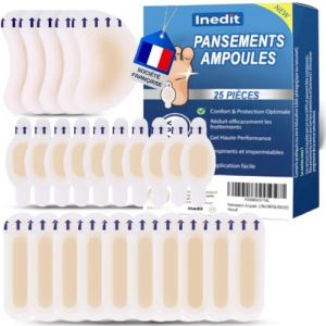 Pansement Ampoule - Soin Medical - Pansements Gel Hydrocollo&iuml;des - Protection Frottement Pied/Talon/Orteils/Doigts - Gel Silicone Invisible - Soin Garanti (25 PI&Egrave;CES PIED/TALON/ORTEIL/DOIGT) (Brio&Co, neuf)