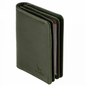 MATADOR Card Holder Cuir #Porto avec élégante Boîte Cadeau, Luxe Protege Carte Bleue Anti Piratage, Etui Carte Bancaire avec de Nombreux Compartiments à Cartes en Vert (MATADOR LEDER "The German Brand", neuf)