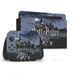 Head Case Designs sous Licence Officielle Harry Potter Château Graphiques Vinyle Autocollant De Jeu Peau Autocollant Compatible avec Nintendo Switch Console & Dock & Joy-Con Controller Bundle (eCell, neuf)