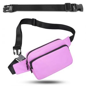 IHIGOGOFA Sac Banane Taille Homme Femme Ville Sacs Banane Unisexe avec Ceinture allong&eacute;e de 30 cm Ceinture r&eacute;glable pour la randonn&eacute;e d'entra&icirc;nement en Plein air (Violet Clair) (IHIGOGOFA, neuf)