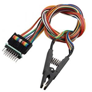 HALJIA SOP16 IC Test Clip SOP16 à DIP8 Flash Test Clip Programmateur BIOS Compatible avec 25 puces Series Corps universel Non démontable Clip de programmation Pince de test (Hengjiaan, neuf)