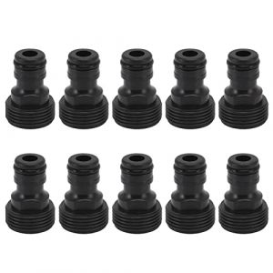 HERCHR Connexion à Connexion Rapide, 10 PCS Connecteur de Robinet en Plastique G3 / 4 Male Filetage 25 mm Connecteur de raccord de Tuyau de Jardin pour Accouplement du Tuyau d'eau (YuchooesEU, neuf)