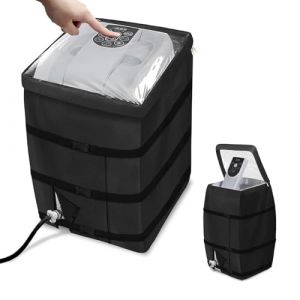 Domigard Housse De Chauffage pour Spa, Housse de Pompe de Chauffage avec ouverture à fermeture éclair et dessus en PVC transparent Windo, Imperméable, Aux UV, Abri Pompe Piscine 40 x 37 x 54 cm (Noir) (Scophax, neuf)