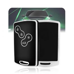 LELNOOS Coque Cl&eacute; Voiture, Silicone &Eacute;tui Cle Etui Clef Protecteur Cache Cles pour Renault Captur Clio 4 Megane 3 Scenic 3 Zoe Koleos Laguna Trafic Kadjar Fluence Espace Modus Rafale Symbioz Kangoo (LELNOOS, neuf)