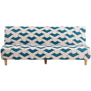 Housse de canap&eacute; - Sans accoudoirs - Impression moderne - 3 places - Extensible - Sans bras - Pour canap&eacute;-lit pliable - 180 &agrave; 210 cm (style A) (GULIUK, neuf)