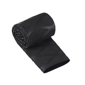 QUARKZMAN 30mm Dia 49mm Plat 1.6ft 2:1 Gaine Thermoretractable Chaleur R&eacute;tractable Manchon Envelopper Tube Non Slip Imperm&eacute;able pour Canne Poign&eacute;e Grip, Noir (QUARKZMAN, neuf)