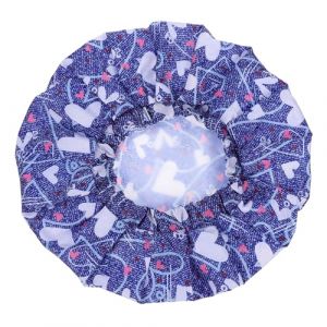 VICASKY 1 pièce bonnet de douche étanche bonnet de douche bonnet de douche pour cheveux avec capuche adulte bonnet de douche personnalisé chapeau de douche votre bonnet de douche hommes à motifs bleu (Belicious Helper, neuf)