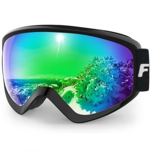 Findway Masque de Ski Protection pour Enfant 5 à 16 Ans Lunette Ski Masque Ski OTG de Garçon ou Fille Anti-UV Antibuée Compatible avec Casque pour Ski Snowboard Autres Sports Hiver (Findway Direct, neuf)