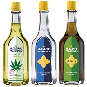 Lot de 3 masses menthol Alpa &ndash; Alpa Franzbrandwein (Francovka) + Alpa Lesana + Alpa Chanvre (3 x 160 ml) (Looksogood-eu, neuf)