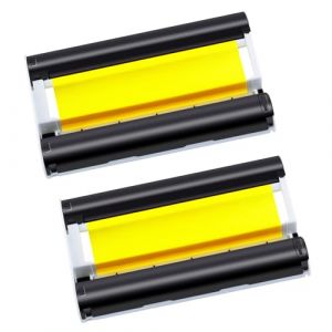 Cruxer Lot de 2 Cartouches d'encre compatibles avec Canon Selphy CP1500 CP1300 KP 10 x 15 Cartouches d'encre pour imprimante Photo Selphy CP CP910 CP780 CP760 CP1000 CP1200 (Cruxer, neuf)