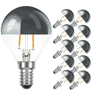 NCC-Licht Filament LED goutte 2W presque 25 W E14 Miroir T&ecirc;te Argent Filament Blanc chaud, 2200k, E14, 25.0W (ncc-design, neuf)