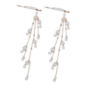 WRITWAA 2 pi&egrave;ces &Eacute;pingle Cheveux Chinoise Orn&eacute;e de Glands Vintage R&eacute;sistante pour Femme Bijoux T&ecirc;te Oriental (Wlonga, neuf)