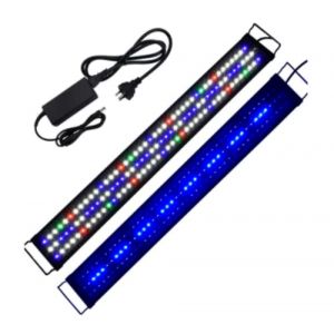 HUOLE Lumière LED pour aquarium,2 Modes LED Eclairage Aquarium avec Minuteur, RGB+W LED pour Aquarium d'eau Douce,Lampe LED pour Aquarium, Lumière Aquarium Plantes pour Aquarium de 90-110 cm (Hechheu, neuf)