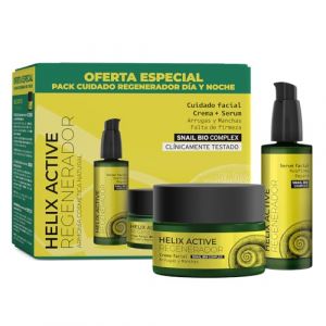 Harmonia Cosmétique Naturel - Pack Crème + Sérum Visage Régénérant Helix Active - Anti-rides - Soin complet Jour et Nuit - Avec Baba d'Escargot écologique - 50 ml + 30 ml (Nukleum Store, neuf)