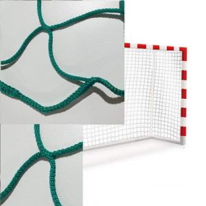 Paire de Filets Handball et pour Buts de Futsal Bleu, Vert, Rouge ou Noir .3x2 m en polypropylène 3 mm. Qualité Professionnelle (Vert) (RedesDeportivasOnline, neuf)