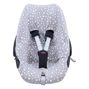 JYOKO Kids Housse pour siège Auto bébé en Coton Compatible avec Maxi COSI Pebble 360 Y FamilyFix 360 (White Star) (JYOKO, neuf)