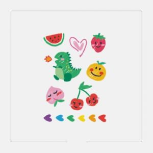 Tatouage Ephemere Tatouages Temporaires Crayon World Color Waterproof Female Dopamine Graffiti Cute Cartoon Hand Clavicule Autocollant Durable Faux Tatouage Grande Image Petite Image (ZhouKouShiXinRuiJianSheGongChengYouXianGongSi, neuf)