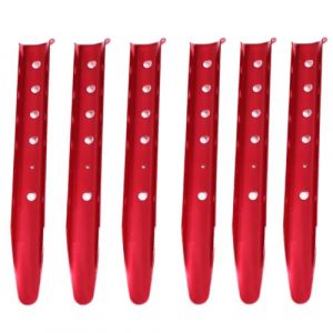 Azarxis Sardines Camping 31 cm Piquets de Tente en Alliage d'Aluminium Piquet de Sable Fixation 6 Pièces pour Randonnée Auvent Bâche (Rouge) (Azarxis (FR), neuf)