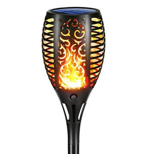 Lampe Solaire Flamme Exterieur, Moxled 33 LED Lampe Solaire Flamme, IP65 Etanche Torche Solaire Exterieur pour Jardin, Patio, Chemins, Pelouse (Moxled Direct, neuf)
