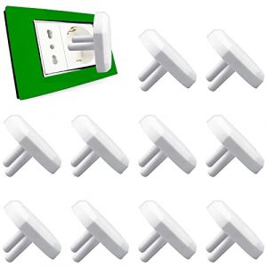Cache Prise BéBé avec 10Pcs Protege Prise Bebe Eu Plug Cache Prise Electrique pour SéCurité Enfant (DFGDSEF, neuf)