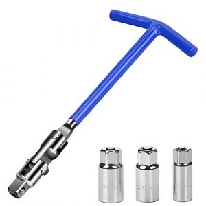 oumuik Cl&eacute; &agrave; Bougie/Douille Bougie Allumage Pivotant Cl&eacute;,cl&eacute; pour Bougie 16mm,18mm,21mm,Bleu (ouu-mmo, neuf)