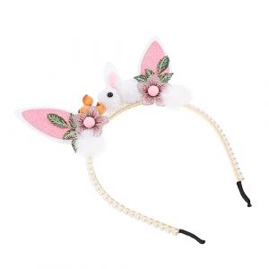 VICASKY Coiffe oreilles de lapin bandeau d'oreille de lapin de dessin animé oreilles de lapin cute mignonette deguisement adulte couvre-chef pour la fête bandeau de costume de lapin (Belicious Helper, neuf)