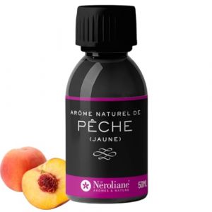 NEROLIANE – Arôme Alimentaire Naturel Pêche 50ml – Saveur Douce et Florale – Pour Yaourts Maison, Glaces, Pâtisseries, Bonbons, Cocktails et Boissons – Qualité Professionnelle – Fabriqué en France (Néroliane, neuf)