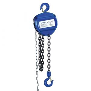 Cofan Palan manuel &agrave; cha&icirc;ne | Hauteur de levage : 6 m | Capacit&eacute; de charge : 500 kg | Couleur : bleu | Crochet solide (bleu, charge 500 kg) (Cofan, neuf)