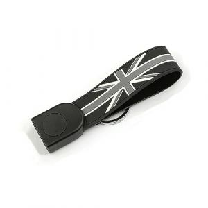 Housse de cl&eacute; de Voiture Coque de cl&eacute; Porte-cl&eacute;s Compatible avec Mini Cooper Apr&egrave;s 2014 Troisi&egrave;me G&eacute;n&eacute;ration S&eacute;rie F F54 F55 F56 F57 F60 PJ01 (Porte-cl&eacute;s, Union Jack Gris) (dsmq2023, neuf)