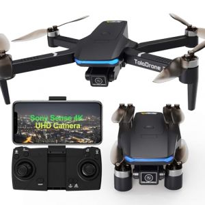 Toladrone Drone avec Caméra 4K UHD pour Adultes, Drones GPS avec Moteur sans balais, Transmission en Temps Réel 5G, Suivez-moi, Retour Automatique, Drone pour Débutants TD31GPS (Toladrone, neuf)