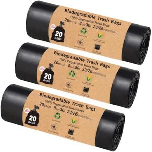 Sacs de toilette portables pour le camping, 60 sacs de remplacement de toilette, 8 gallons, 30 litres sacs de toilette de camping, sacs de toilette compostables pour toilette portable, ext&eacute;rieur, navi (TL-JIYPU, neuf)