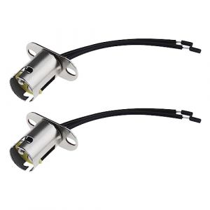 2pcs BAY15D 1157 Support de Lampe Adaptateur LED Support de Douille d'ampoule C&acirc;blage Harnais Sockets Accessoires pour Clignotant Feu Stop Feu arri&egrave;re 12-24V 10cm (Flashice, neuf)