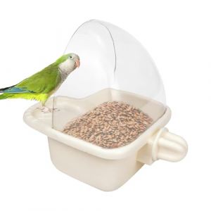 Baignoire &agrave; oiseaux suspendue - Baignoire &agrave; oiseaux - Douche - Baignoire pour oiseaux - Cage de bain pour oiseaux - Pour animaux de compagnie - Petit et moyen perroquet - Conure (hinetinly, neuf)