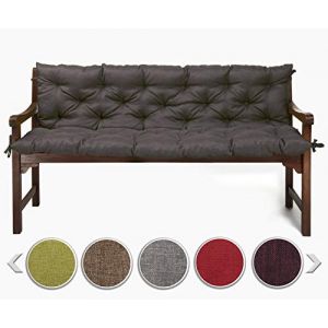 sunnypillow Coussin pour Banc de Jardin 100 x 50 x 50 cm - Matelas Exterieur, Interieur - Coussins Assise & Dossier Souples - Confortable Coussins pour terrasse, Balcon, Banquette - Anthracyt (Globix24, neuf)