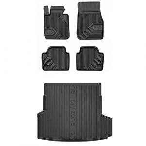 MOTOS Kit de Tapis de Voiture et de Tapis de Coffre en Caoutchouc pour BMW Serie 3 F31 2011-2018 Améliorez Votre Confort de Voyage avec Tapis antidérapant Voiture 3D- Tapis de Sol Voiture Tous Temps, (MOTOS EU, neuf)